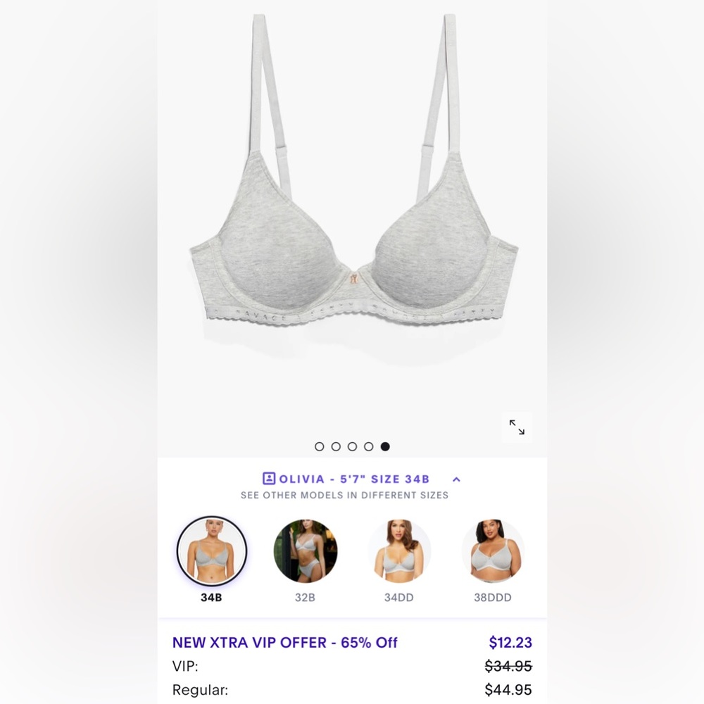 Savage X Fenty Cotton Unlined Bra w/ Cotton High-Leg Bikini Panty Grey Set *NWT*